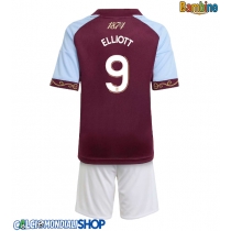 Maglie da calcio Aston Villa Harvey Elliott #9 Prima Maglia Bambino 2025-26 Manica Corta + Pantaloni corti)